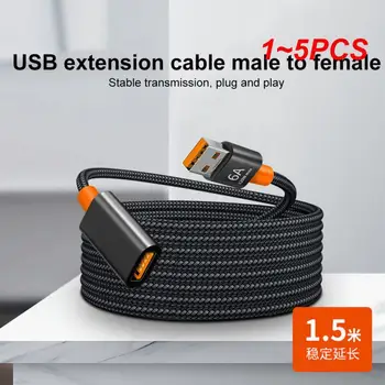 1~5 ADET USB 2.0 Uzatma Kablosu Erkek-Kadın Yüksek Hızlı İletim Veri Kablosu Bilgisayar Kamera TV Yazıcı Uzatma Kablosu