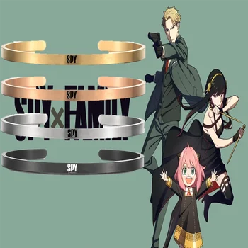 Anime CASUS X Aile Bilezik Bileklik Anya Forger Eylem 4 Renk Cosplay Figürleri Manşet Açık Paslanmaz Çelik El Takı
