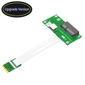 NGFF M. 2 Anahtar A/E PCI Express X4 + USB2.0 Yükseltici Kart ile Yüksek Hızlı FPC Kablosu 4Pin Güç Manyetik Ped Yatay Kurulum