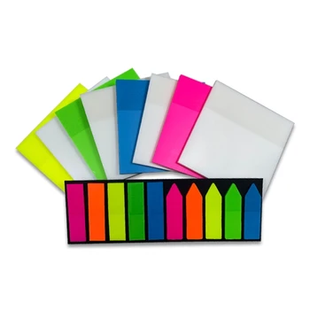 600 Adet Şeffaf Not Kağıtları Renkli Dizin Sekmeleri Renkli Yapışkan Notlar Kendinden yapışkanlı Not Kağıtları Takvim Planlayıcısı için