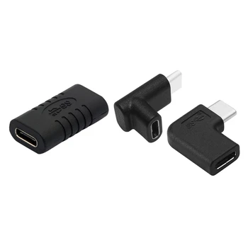 USB C Adaptörü Dişi C Tipi Adaptör ve 90 Derece USB C Tipi C Adaptörü, Sağ ve Sol Yukarı ve Aşağı