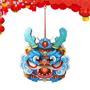 Çin ejderha fener Çin tarzı ejderha kağıt fener ışıkları ile Delikli Kağıt Fener Montajı kolay avlu için