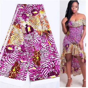 Afrika Baskı Yumuşak İpek Kumaş, Saten Elbise Malzemesi, Moda Tasarımı, yeni Varış, 5 Metre