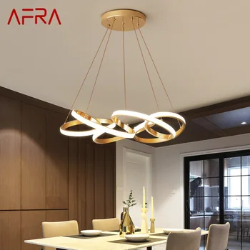 AFRA Postmodern Kolye Lamba Eski Yaratıcı Yüzükler LED 3 Renk Sanat Armatürleri Ev Dekor Yemek Odası Yatak Odası için