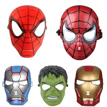 Avengers Süper Kahraman Çocuk Maskesi Örümcek Adam Hulk Demir Adam Wolverine çocuk Cosplay Maske Cadılar Bayramı Erkek Kız Noel Partisi Hediye