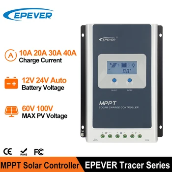 EPEVER Tracer MPPT Solar şarj regülatörü 40A 30A 20A 10A Güneş Regülatörü lcd ekran İle 12V 24V Pil Otomatik Yüksek Verimli