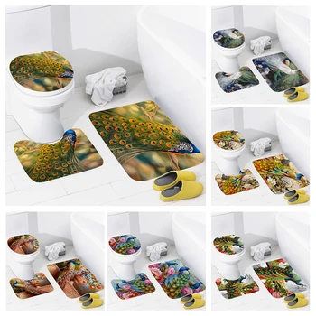 Ev Doğal Hayvan Tarzı banyo paspaslar Banyo Ayak mat modern banyo aksesuarları halı tuvalet paspası Küvet kaymaz halı
