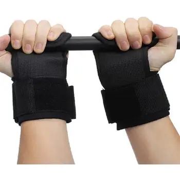 1 Çift Halter Bilek Koruyucuları T Tarzı kaymaz Palm Destek Eldiven Pull-up Eğitim Palm Bilek Parantez Spor Weightlefting