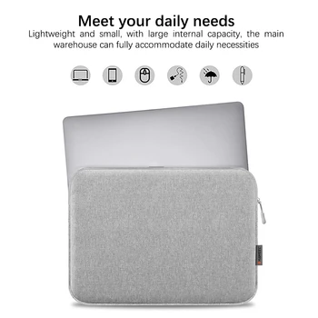 Tablet çantası elektronik kol Notebook çantası pürüzsüz fermuar iş