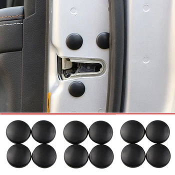 12 Adet Evrensel ABS Plastik Araba İç Kapı kilitli vida Koruyucu Kapak Cap Trim Beyaz / Siyah Renkler