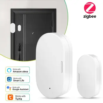 Zigbee Kontak Sensörü 4 Paket, Kapı Ve Pencere Monitörü, Ev Otomasyonu, Ev Asistanı İle Çalışır, Zigbee Hub Gerekli