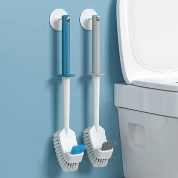 Tuvalet Temizleme Fırçası Çıkmaz Ev Temizlik Yıkama Tuvalet Duvar Asılı Plastik Uzun Saplı Fırça Tuvalet Fırçası Seti