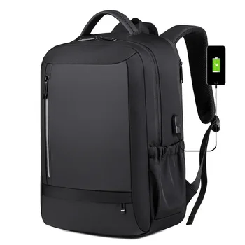 Iş Sırt çantası Çok Fonksiyonlu Genişletilebilir Erkek Seyahat Çantaları Büyük Kapasiteli Su Geçirmez USB Şarj Sırt Çantası