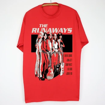 Inspired Runaways Tour 1977 Pamuk Erkekler Kırmızı T Shirt S 3Xl Hediye Hayranları
