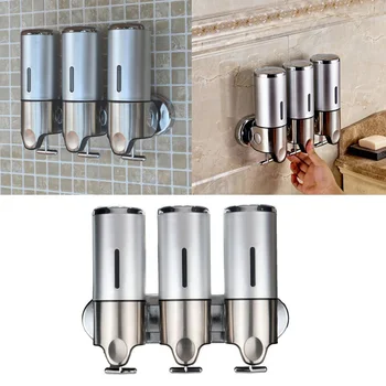 3 * 500ML Sabunluk Duvara monte Duş Banyo şampuanlık Sıvı Sabun Kabı Banyo Aksesuarları Mutfak Otel Bar