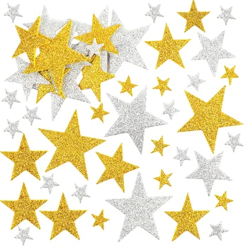 200 Adet Noel Yıldız Çıkartmaları Glitter Yıldız Sticker Glitter Yıldız Çıkartmaları Noel Partisi İyilik