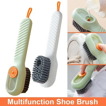 Çok fonksiyonlu İtme tipi Ayakkabı Fırçası Otomatik Sıvı Ekleme Çamaşır Fırçaları Çamaşır Yıkama Yumuşak Kıllar Ev Temizlik Araçları