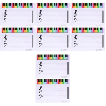 8 Adet Silinebilir Yazma Personel Beyaz Tahta Müzik Öğretim Uygulama Kurulu (Beyaz)
