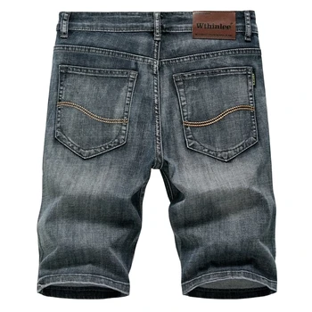 2023 Yaz Erkek İnce Kot Şort İş Rahat Moda Gevşek Streç Tüm Maç Kot Erkek High-End Marka Beş Noktalı Pants40
