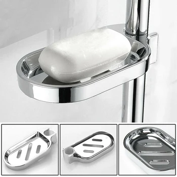 Sabunluk Duş Rayı Sabun Kutusu Sabun Palet Duş Çubuğu sürgü Sabunluk Banyo Tepsisi Banyo Duş Plastik 25mm Ayarlanabilir