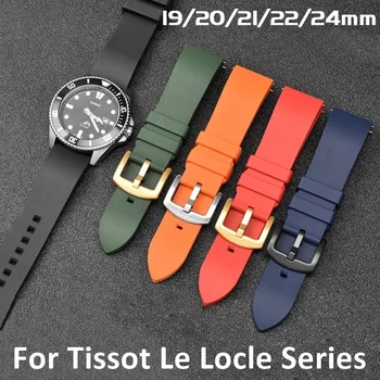 Kıdemli Flor Kauçuk Kayış Tissot için Le Locle SEİKO huawei saat GT3 46mm Serisi 19/20/21/22/23 / 24mm Hızlı Bırakma saat kayışı