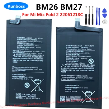 Runboss Orijinal Yeni Yüksek Kalite BM26 BM27 Pil Xiao mi mi mi x kat 2 / 22061218C akıllı Cep Telefonu