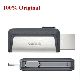 SanDisk usb flash sürücü 64 GB 32 GB Kalem Sürücü 256 GB 150 M / s 128 GB SDDDC2 Aşırı yüksek hızlı Tip-C USB 3.1 Çift OTG USB Kalem Sürücüler