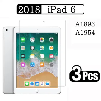 (3 Paket) temperli Cam Apple iPad 9.7 2018 İçin 6th Nesil A1893 A1954 Tam Kapsama Tablet Ekran Koruyucu Film