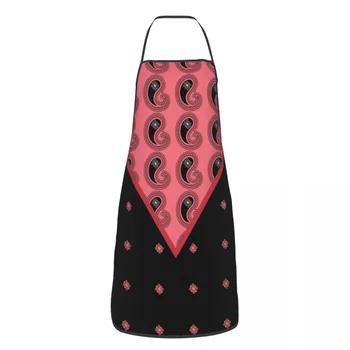 Serin Üçgen Desen Paisley Önlük Kadın Erkek Unisex Önlük Geometrik Mutfak Pişirme Tablier Mutfak Şefi Bahçe