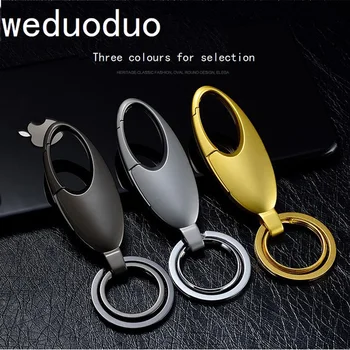 Weduoduo Metalik Anahtar Sahipleri Moda Mini Anahtar Organizatörler Üç Renk Lüks Çift Halka Anahtar Cüzdan Aşınmaya Dayanıklı Anahtarlık Hediyeler