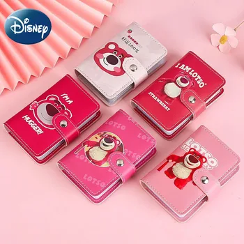 Yeni Disney Çilek Ayı kart çantası Cüzdan Lüks Marka Moda kadın kart klibi Çoklu kart Yuvası Çok fonksiyonlu Cüzdan Mini Çanta