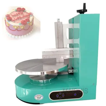Otomatik Yuvarlak Kek Krem Yayma Kaplama dolum makinesi Kek Ekmek Krem Dekorasyon Serpme Yumuşatma Makinesi