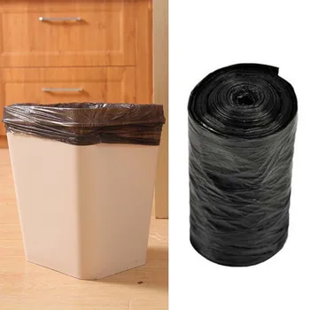 50x60cm Ev Kalın Büyük Rulo Tek Kullanımlık Çöp Siyah Çanta Mutfak Banyo Çöp Sıralama Kutusu Temizlik Malzemeleri