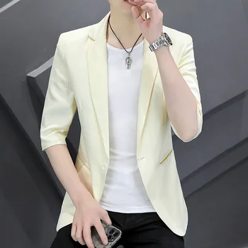 lıs2674 erkek pamuklu takım elbise trendinin yeni Kore versiyonu