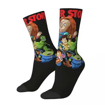 Hip Hop Retro Koyu Bir Hikaye Çılgın erkek varis çorabı Unisex çocuk oyuncağı Sokak Stili Dikişsiz Baskılı Komik Ekip Çorap