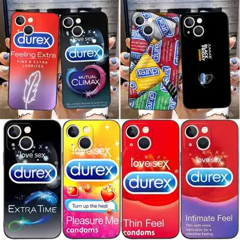 Seksi Prezervatif Marka Du-rexs Telefon kılıfı için iPhone Apple 11 14 13 12 Pro Max Mini Xs X Xr 7 8 6 6s Artı Se 2020 Yüksek Kaliteli Kapak