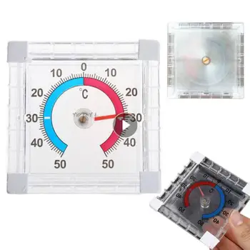Sıcaklık Termometre Kare Tipi Pencere Kapalı Açık Duvar Bahçe Ev Mezun Disk Ölçüm Ev Termometreler