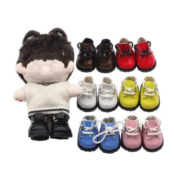 3. 8X2. 3 cm Bebek Ayakkabı Mini Deri Parlak Kayış Parmak Ayakkabı Yuvarlak Ayak 10 cm Bebek Oyuncak Ayakkabı Pamuk Bebek