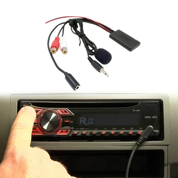 Evrensel Araba Radyo 3.5 MM RCA Ses AUX Girişi Bluetooth Mikrofon Kablosu Pioneer Hyundai Nissan Mazda için