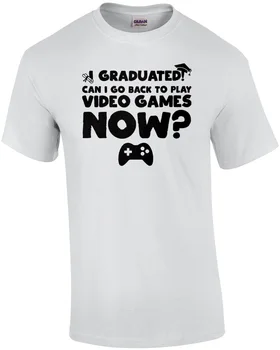 Mezun oldum şimdi video oyunları oynamak için geri dönebilir miyim-mezuniyet tişörtü