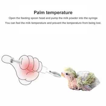 1 Takım Pet İğne Besleyici Çevre Dostu Papağan Sıvı Gıda Besleme İğnesi El Papağan Besleme İğnesi