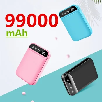 99000mAh Taşınabilir Mini taşınabilir şarj cihazı ledi dijital ekran güç Bankası harici pil Paketi İçin iPhone Pro Xiaomi Huawei
