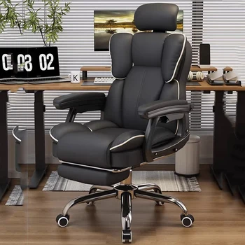 Accent Döner ofis koltuğu Recliner Kanepe Yatak Odası Sandalye Vanity Oyun Tasarımcı Koltuk Deri Sillas De Oficina Salon Mobilyaları