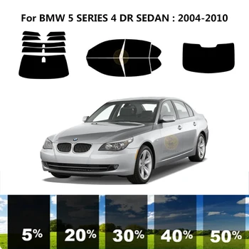 Önceden kesilmiş nanoceramics araba UV Pencere Tonu Kiti Otomotiv Cam Filmi BMW 5 SERİSİ İçin E60 4 DR SEDAN 2004-2010