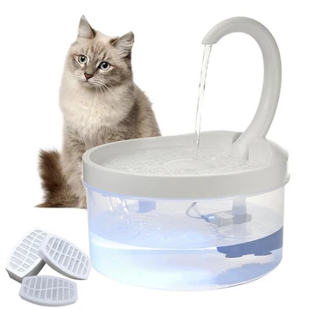 Akıllı Kedi içme su çeşmesi Otomatik Sirkülasyonlu su sebili Pet Kedi Besleyici Tiryakisi ile led ışık