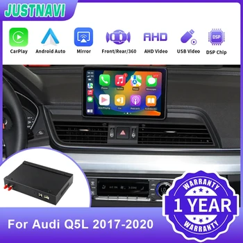 JUSTNAVI Kablosuz Apple CarPlay Modülü Kutusu Audi Q5 Q5L 2018 2019 2020 MIB Sistemi İphone IOS Android Otomatik