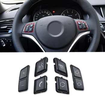 Araba direksiyon düğme kapağı s Kontrol Menü Anahtarı düğme kapağı Ses BMW X1 E84 3 Serisi E90 E91 E92 E93 Aksesuarları (A)