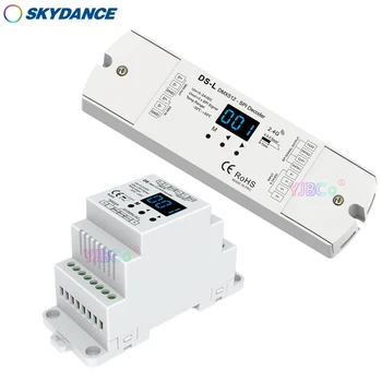 Skydance DS SPI DMX512 Dekoder RGB DMX sinyal dönüştürücü 5 V-24 V 12 V WS2812 WS2815 IC RGBW LED şerit denetleyici 2.4 G RF uzaktan