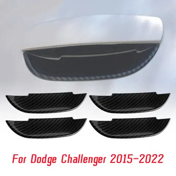 4 Adet Karbon Fiber Kapı Kolları kase kapağı Trim Çıkartması Çerçeve Dodge Challenger 2015-2022 İçin