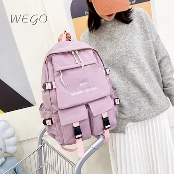 Düz Renk keten sırt çantası Erkek Öğrenciler için Yeni Japon Üniversitesi Sırt Çantası Eğlence Öğrencileri Sırt Çantası Kadın